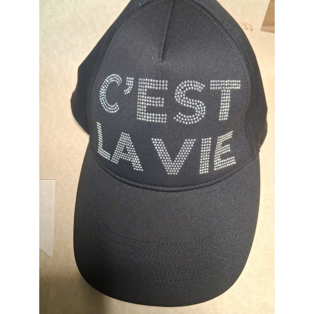 Karl Lagerfeld Paris Rinestone hat one size Cest la Vie